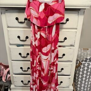 Strapless maxi dress